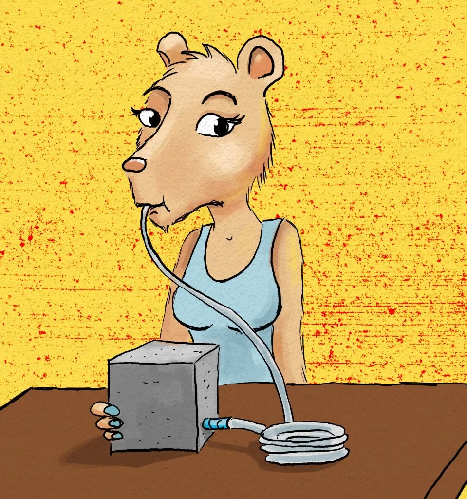 Princess Capybara and her secret wine glass
