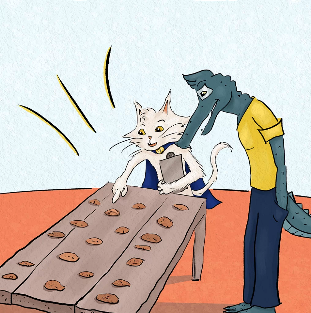 Process Cat and Gary sort some cookies