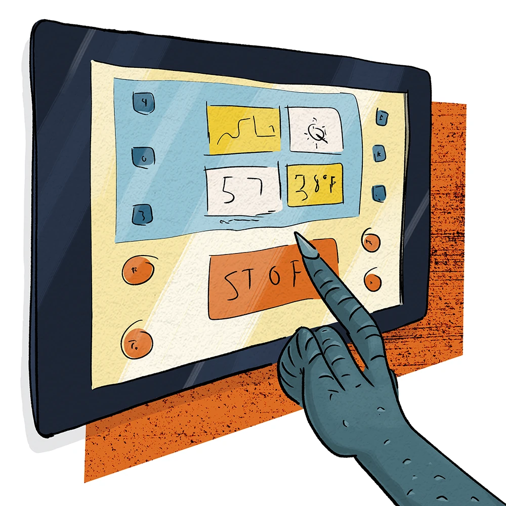 Gary uses a PLC process control
