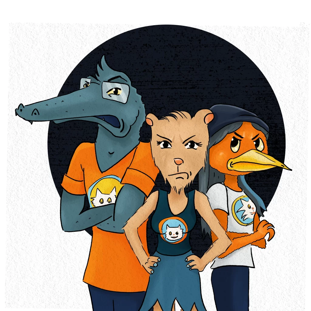Zattatat gang angry at each other for wearing the same T-shirts, demonstrating the sandbox phenomenonl.